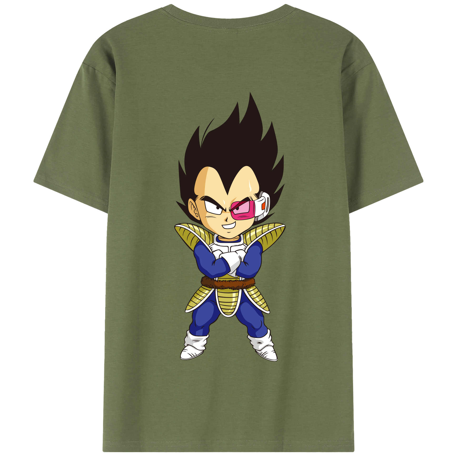 （画像用） ドラゴンボール ベジータ四世（Bejīta Yonsei）DRAGON BALL Vegeta IV 綿100％半袖Tシャツ（背面プリント）